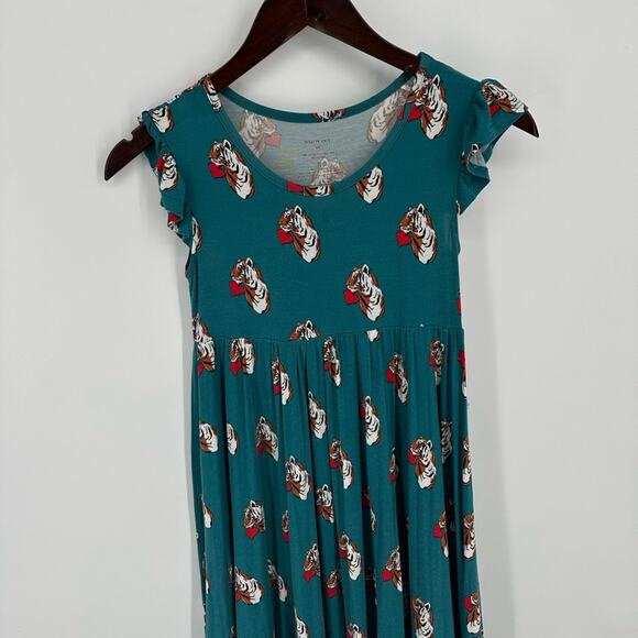 Bundle Posh Peanut Rosie Riveter Tiger Heart Cap Sleeve Ruffled Twirl Dress 10 - Picture 10 of 16